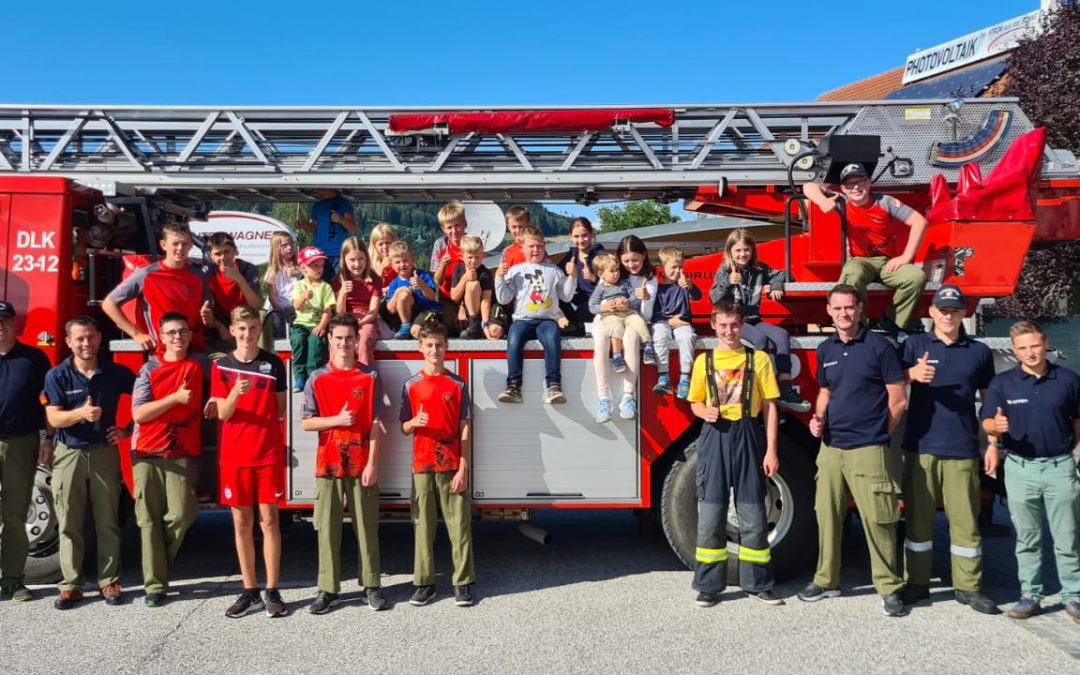 Gemeinsam.Sicher.Feuerwehr – 15 begeisterte Kinder bei der Ferienaktion der Marktgemeinde – „Action&Fun“ bei der Feuerwehr Scharnstein