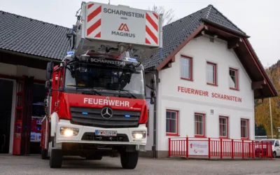 Neue, hochmoderne Drehleiter für die Feuerwehr Scharnstein