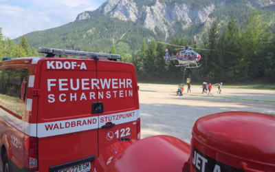 Feuerwehr Scharnstein unterstützt bei Waldbrand am Brunnkogel